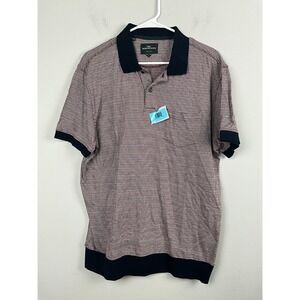 Rodd & Gunn‎ Mens Garnet Houndstooth Polo Shirt  Size L Sports Fit 100% Cotton